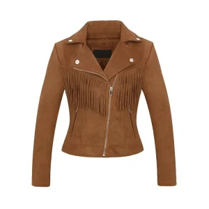 Suede Fringe Leather Jacket