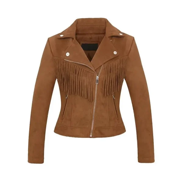 Suede Fringe Leather Jacket